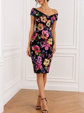 Rickie Freeman for Teri Jon Floral Dress | Size 4 | NWT